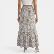 Boho Long Floral Lace Skirt