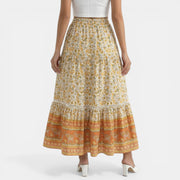 Boho Long Floral Lace Skirt