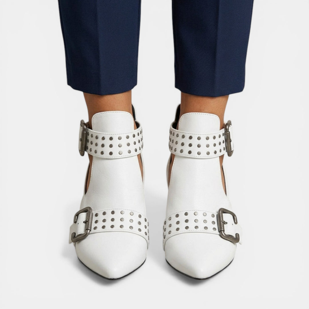 Sandalias Mujer Tacón Alto Cuero