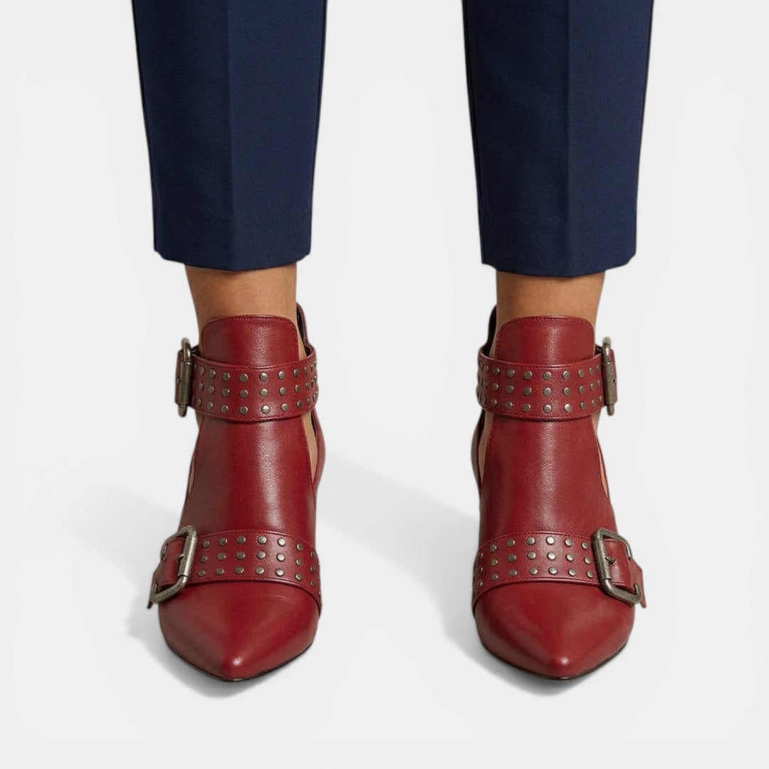 Sandalias Mujer Tacón Alto Cuero