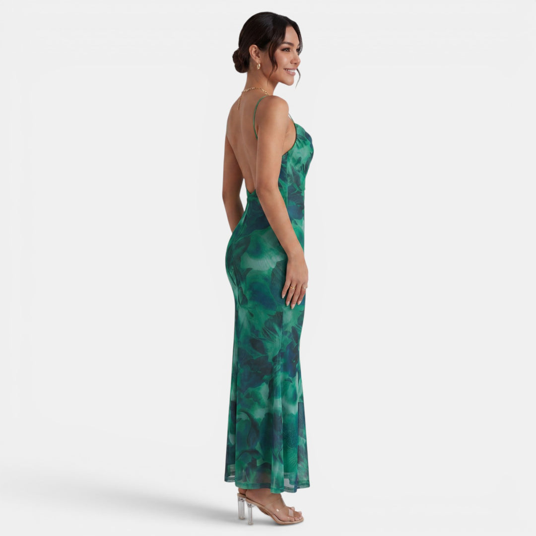 Vestido Maxi Verano Mujer Espalda Abierta