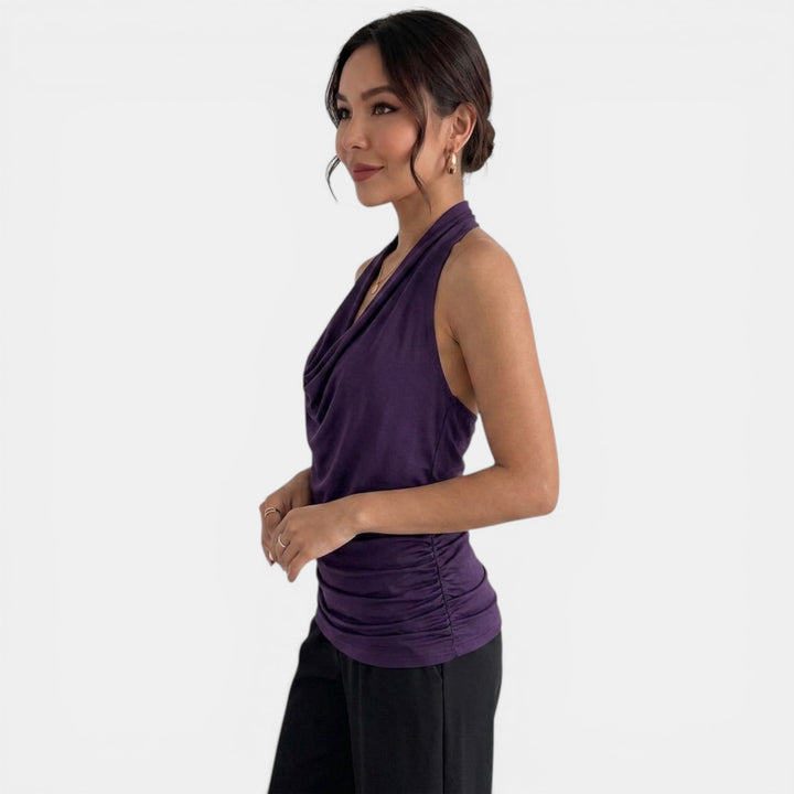 Top Halter Mujer Escote V
