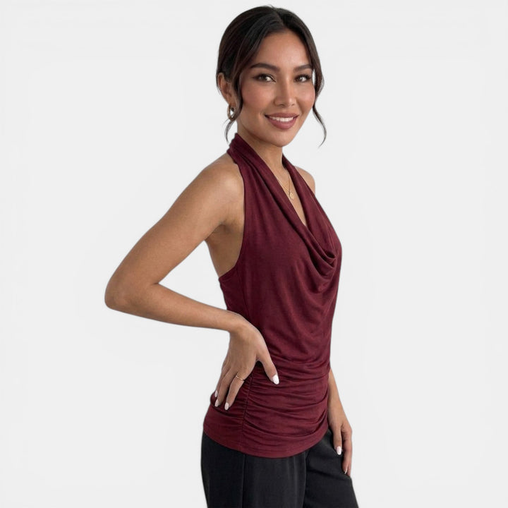 Top Halter Mujer Escote V