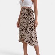 Women's Printed Wrap Skirt with Tie