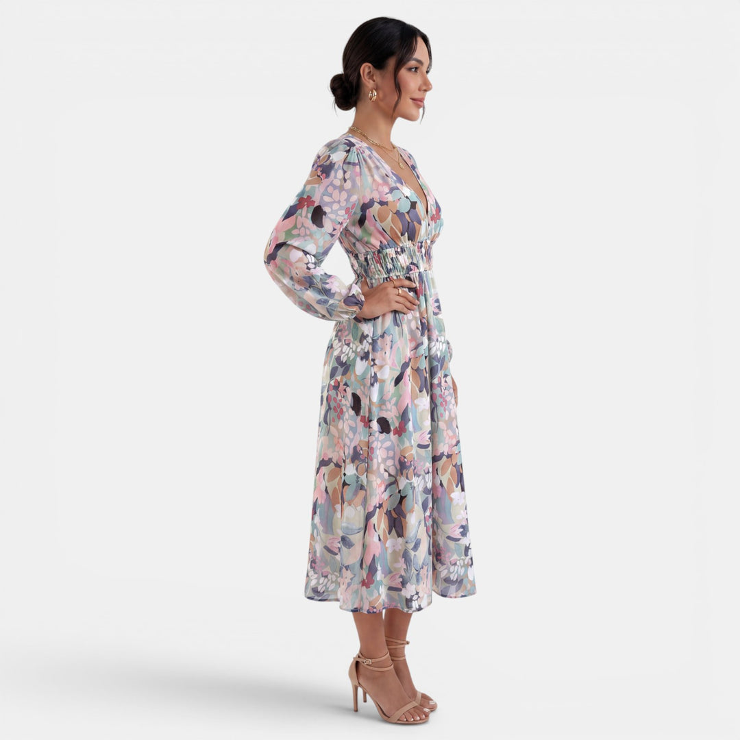 Vestido Boho Midi Mujer Estampado