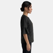 Blusa Lino Mujer Verano Oversize