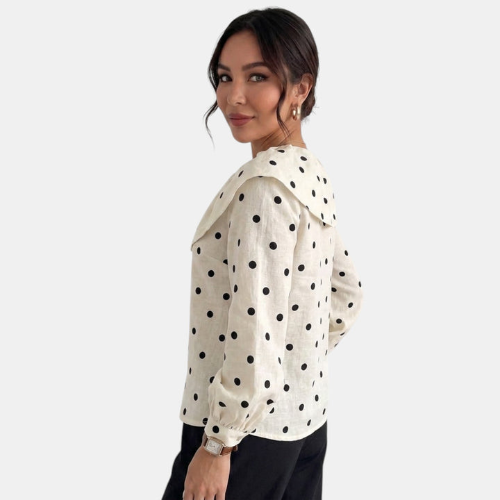 Camisa Mujer Lunares Holgada