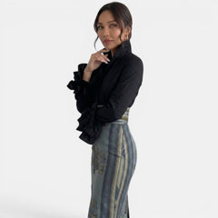 Camisa Mujer Volantes Elegante