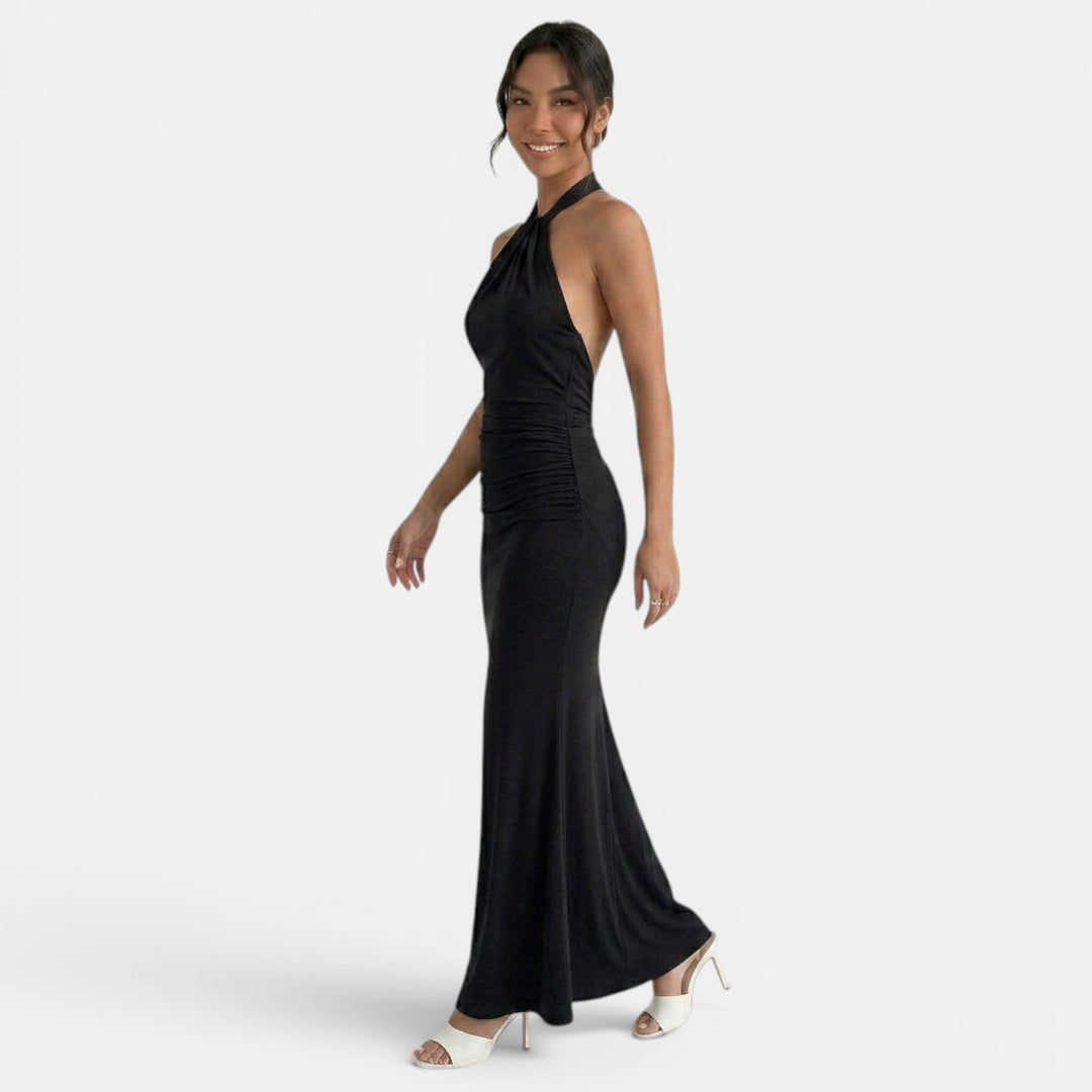 Vestido Largo Halter Elegante Mujer