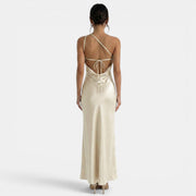 Open-back Lace Maxi Dress