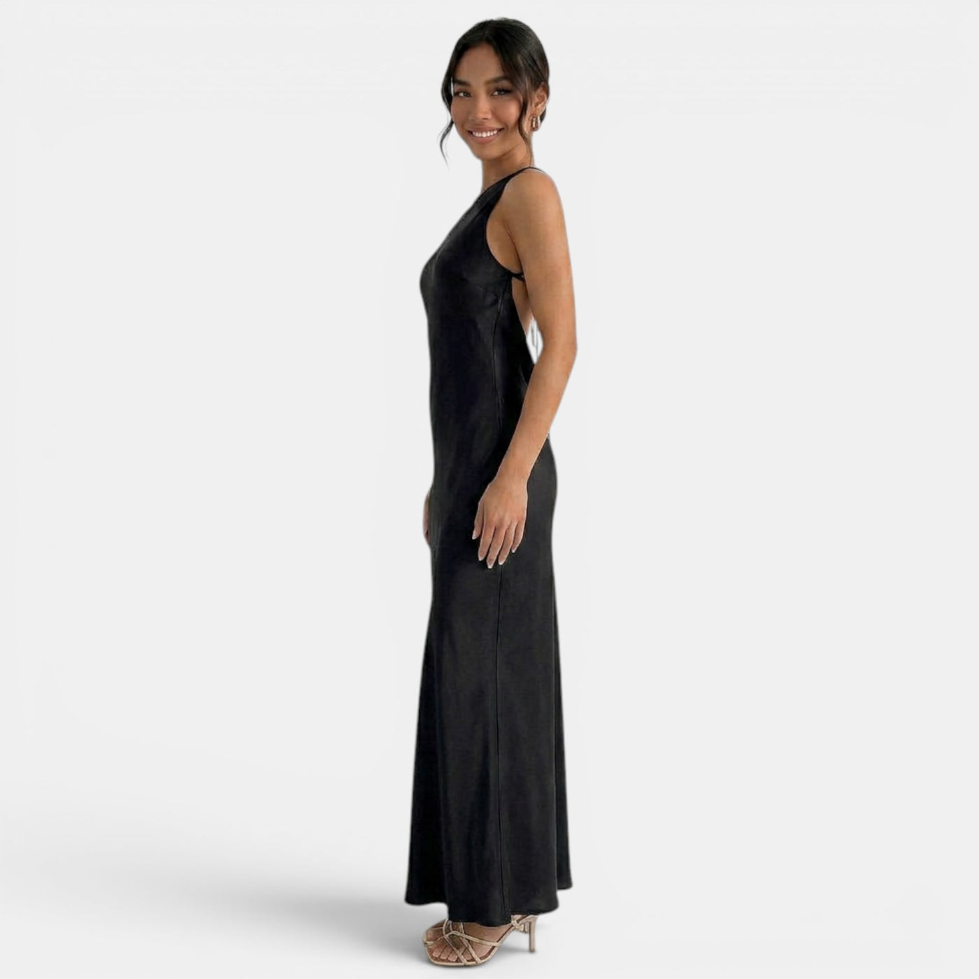 Open-back Lace Maxi Dress