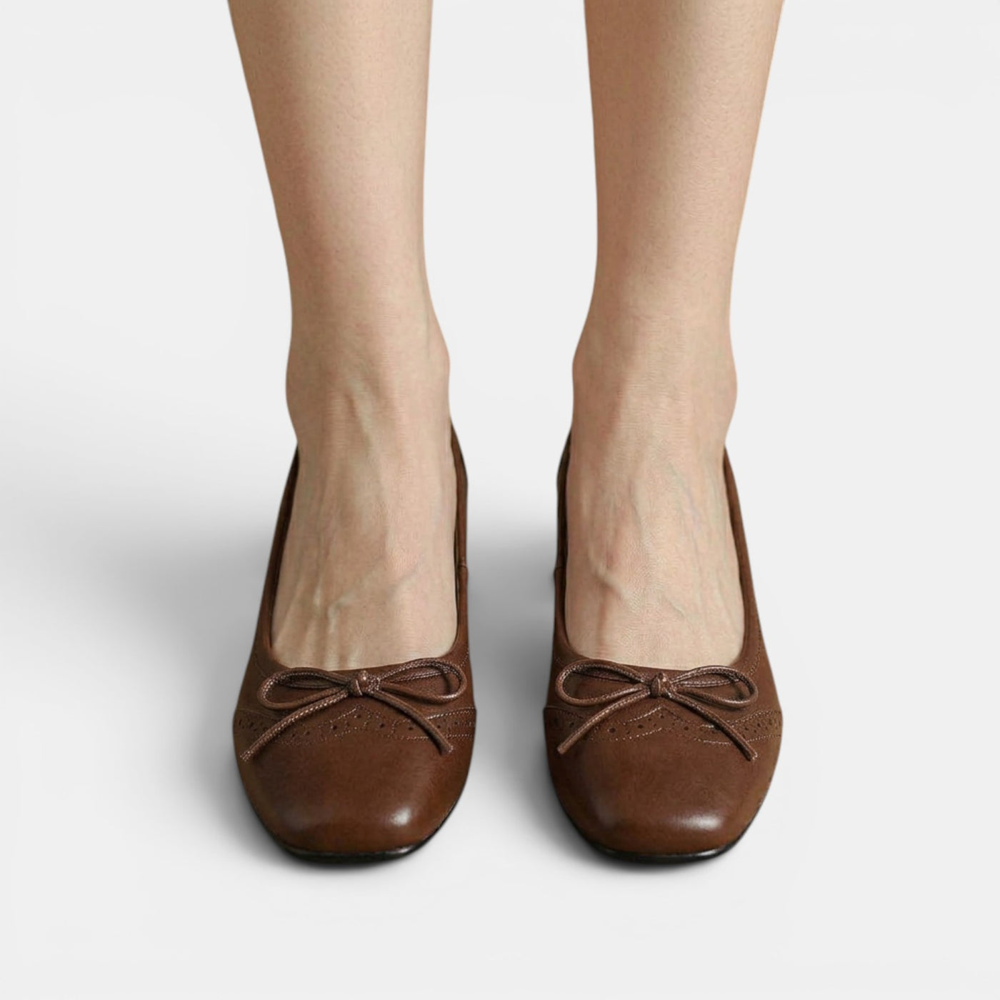 Women's Leather Mid-Heel Sandals
