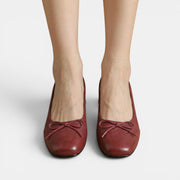 Women's Leather Mid-Heel Sandals