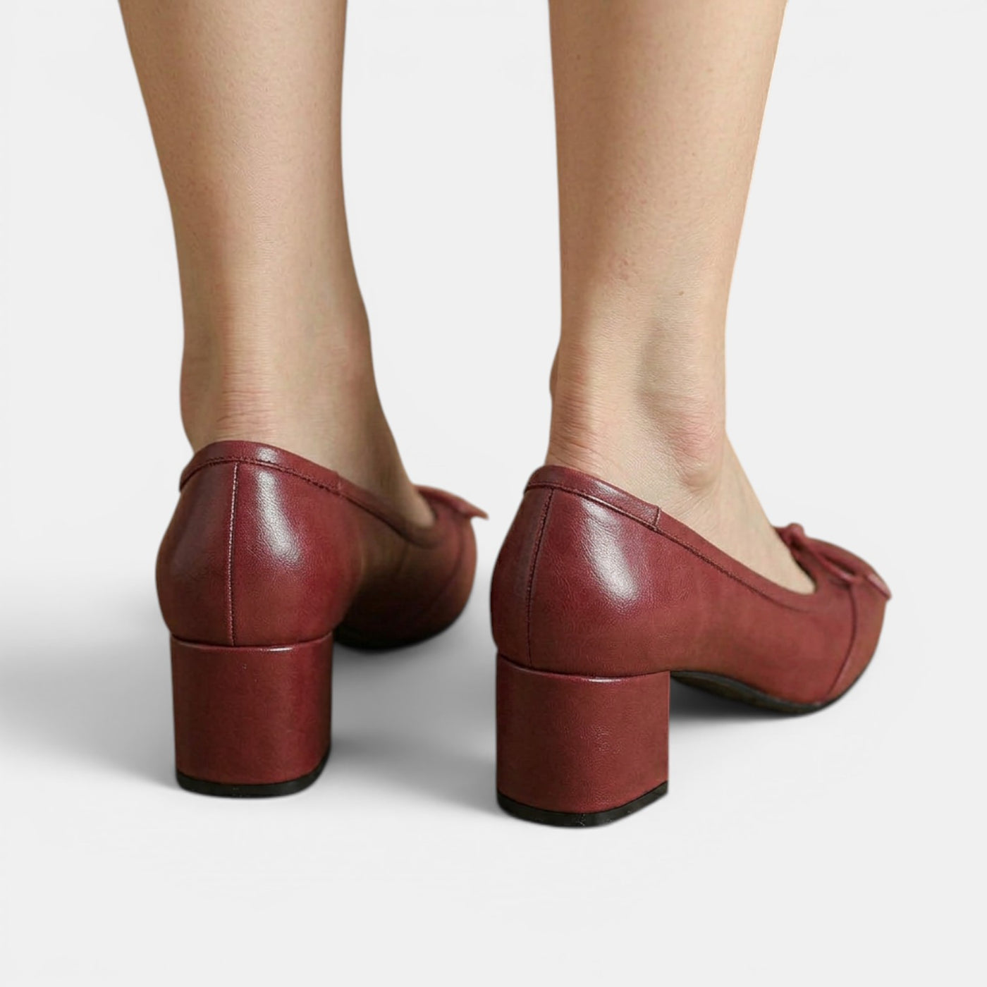 Women's Leather Mid-Heel Sandals