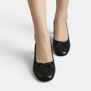 Women's Leather Mid-Heel Sandals