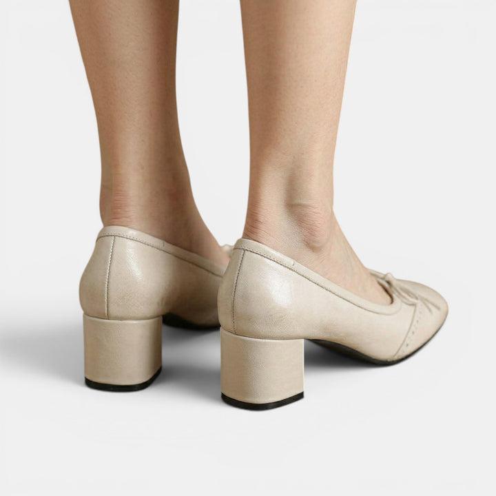 Sandalias Mujer Piel Tacón Medio