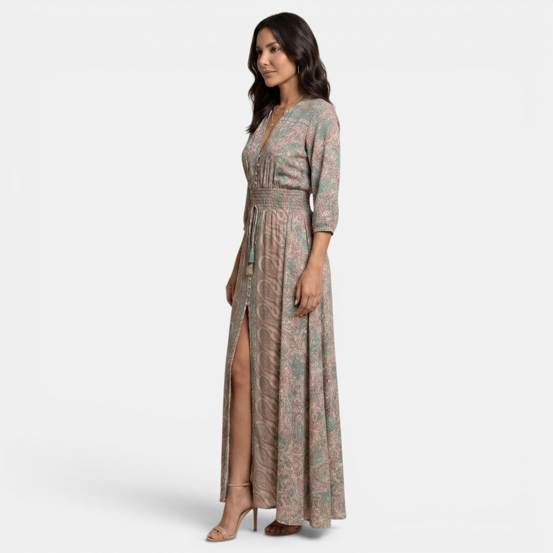 Vestido Maxi Boho Mujer Paisley