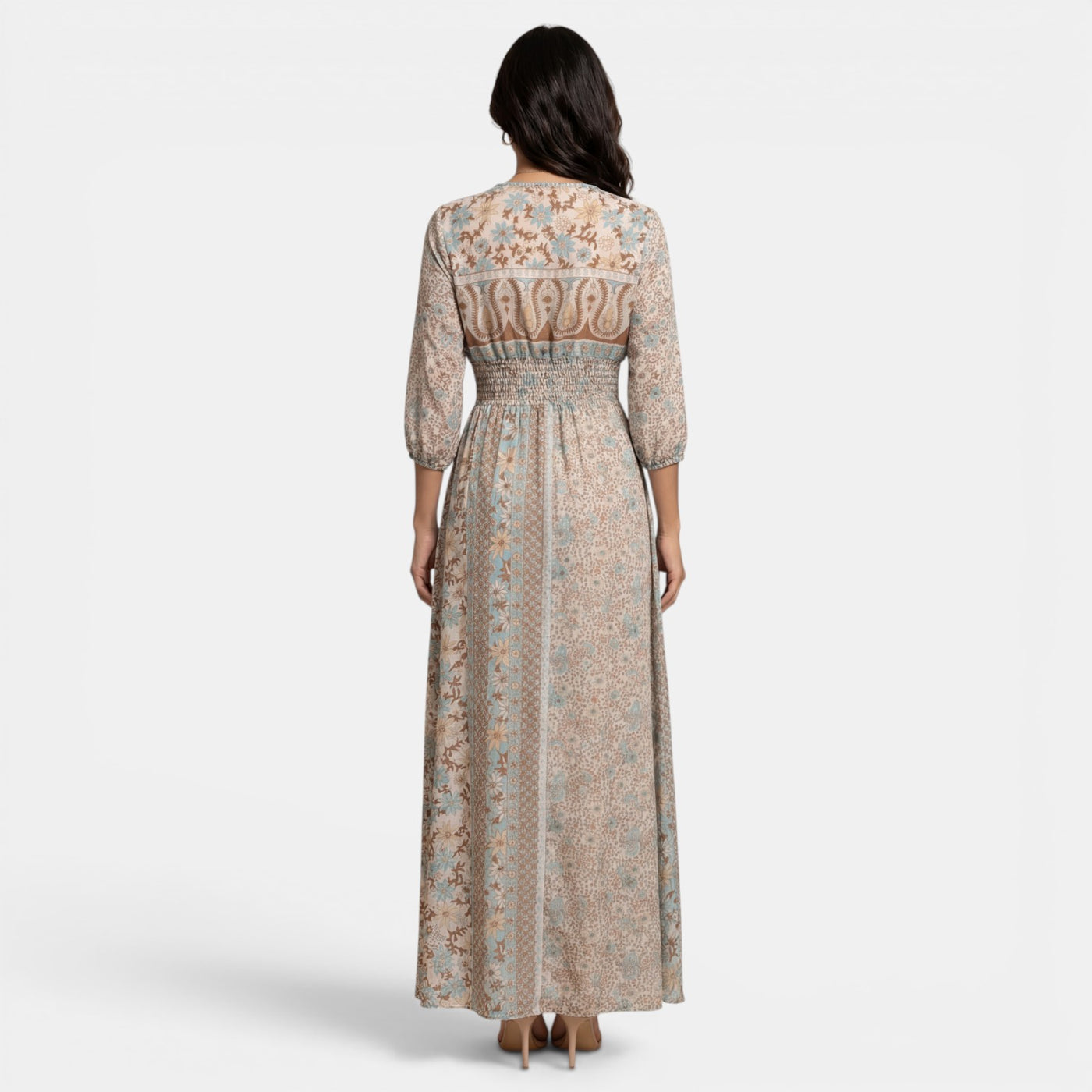Women's Paisley Boho Maxi Dress