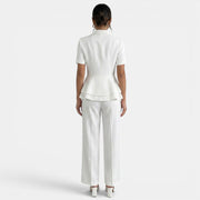 Conjunto Blanco Blazer Pantalón