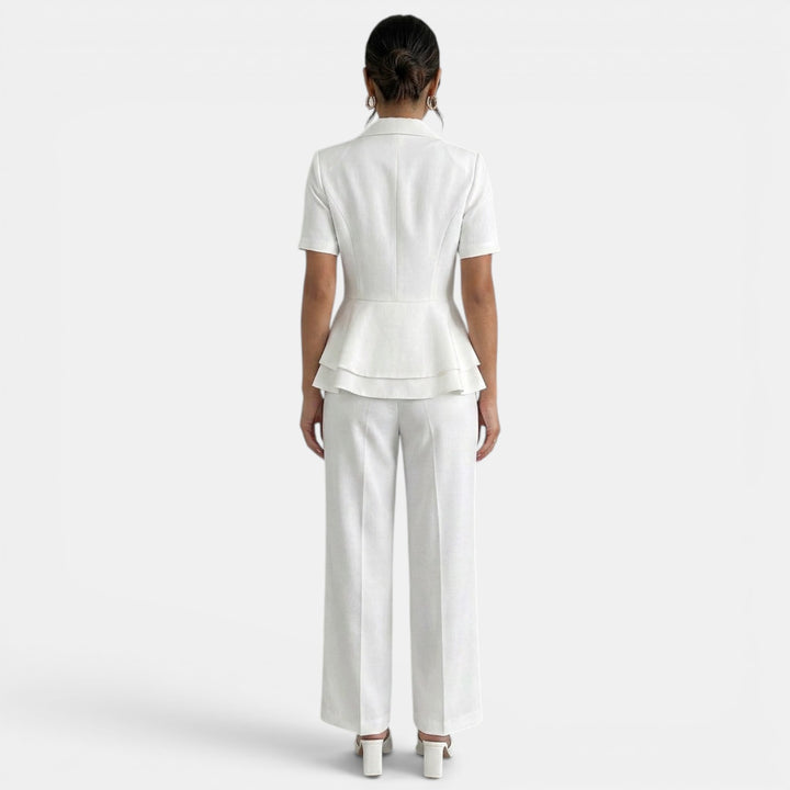 Conjunto Blanco Blazer Pantalón