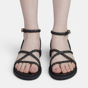 Women's Black Comfortable Summer Sandals