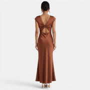 Long V-neck Guest Dress