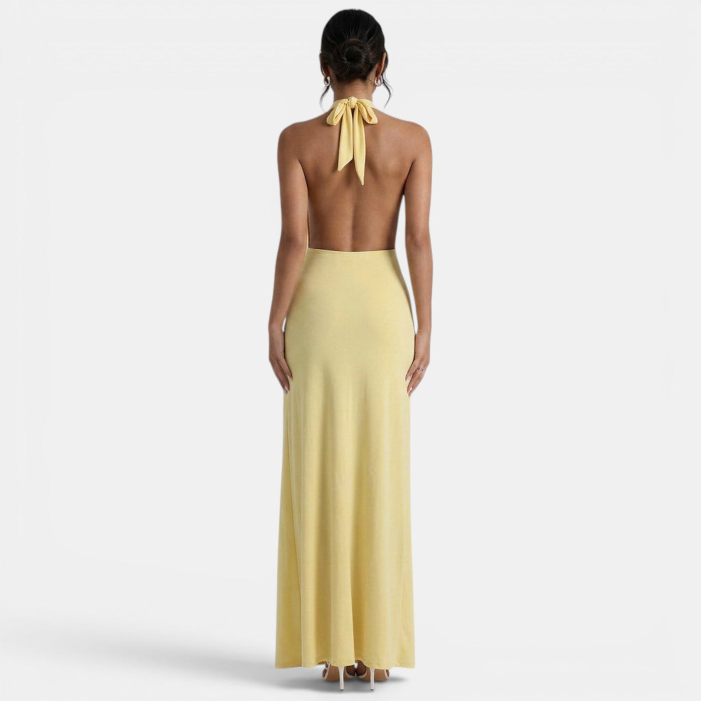 Yellow Halter Guest Dress