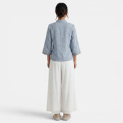 Blusa Mujer Algodón Lino Bordado