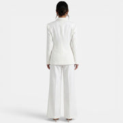 Conjunto Blazer Pantalón Blanco Brillante