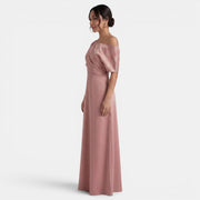 Women's Long Bridesmaid Satin Dress