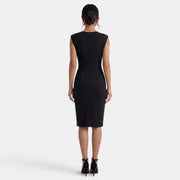Women's Elegant Draped Midi Dress