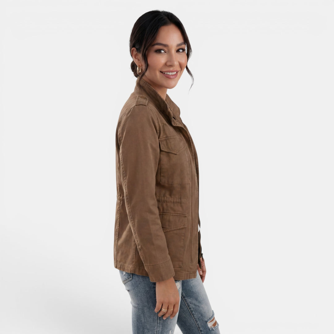 Chaqueta Mujer Entretiempo Casual con Cremallera