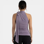 Blusa Plisada Mujer Elegante Violeta