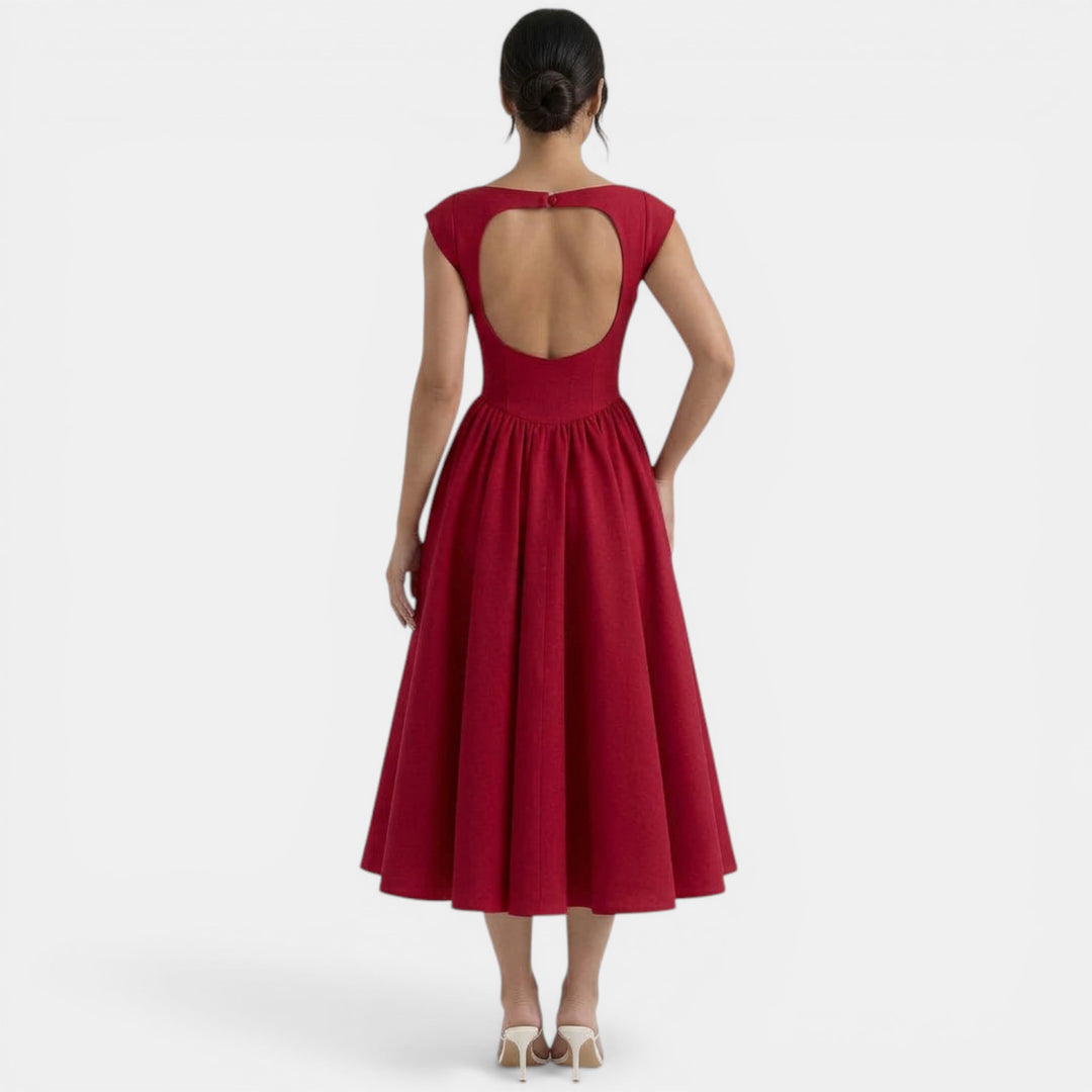 Vestido Midi Mujer Elegante