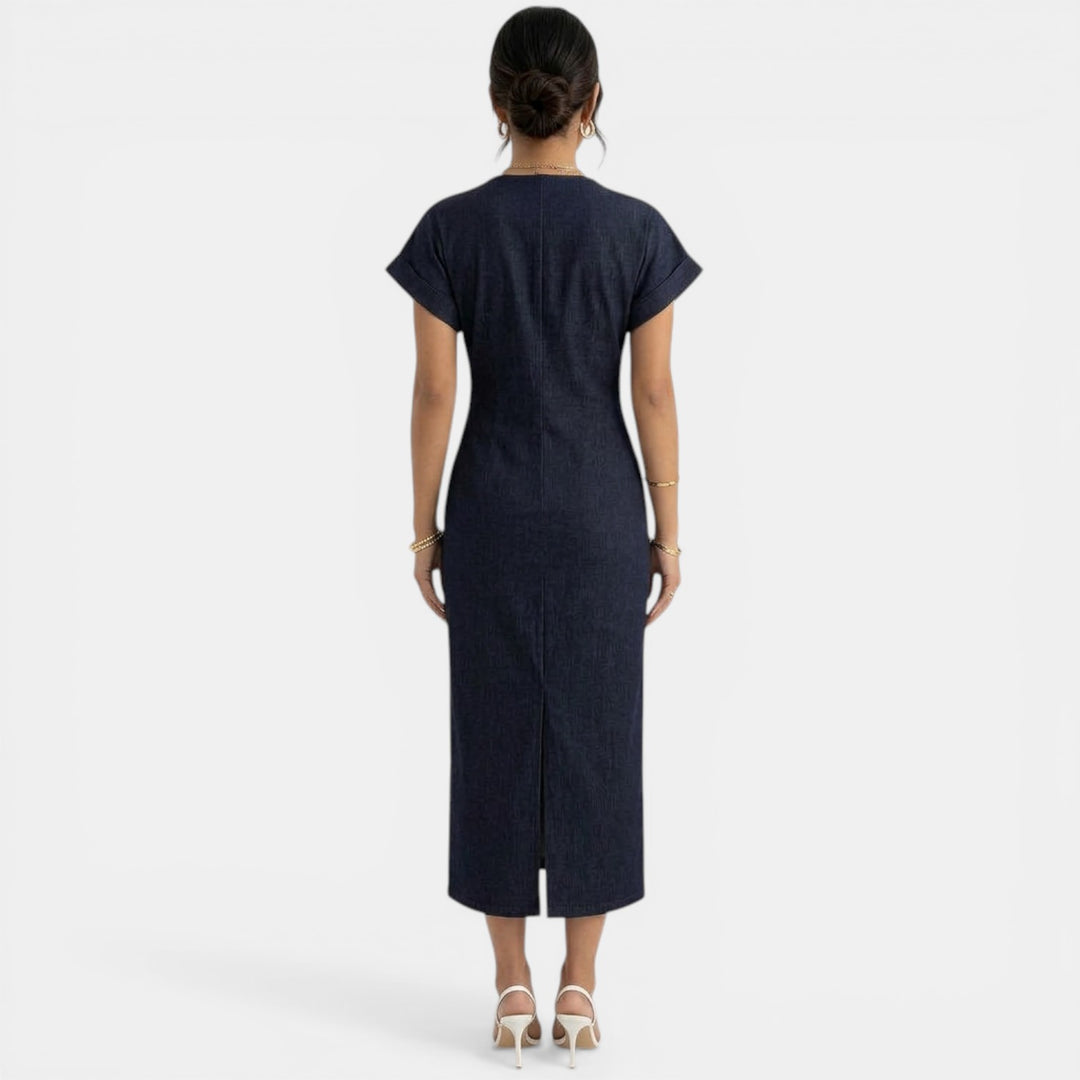 Vestido Denim Mujer Midi