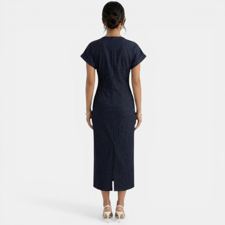 Vestido Denim Mujer Midi