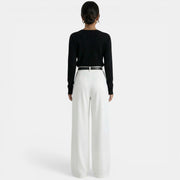 Women's Elegant High-Waisted Trousers