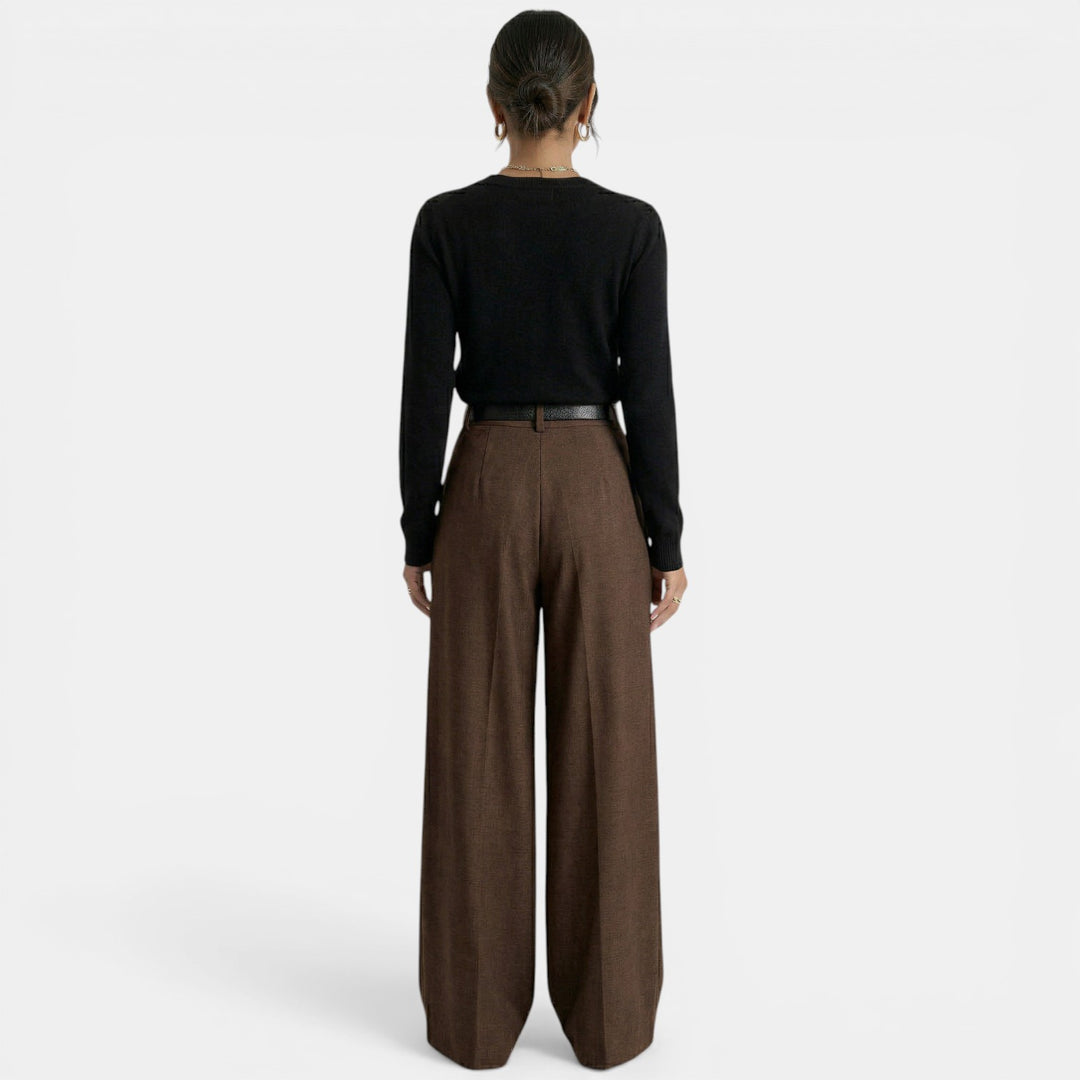 Pantalón Mujer Cintura Alta Elegante