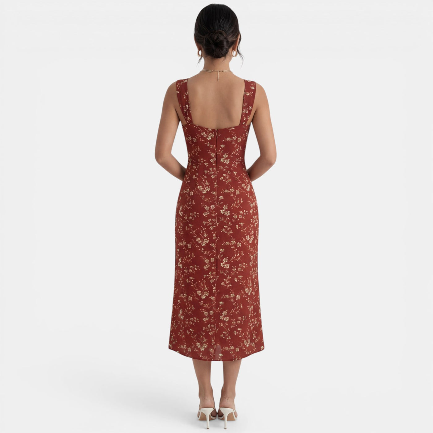 Red Floral Maxi Dress