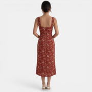 Red Floral Maxi Dress