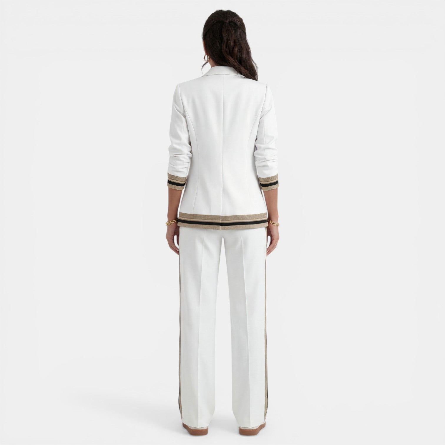 Conjunto Mujer Blazer y Pantalón Ancho