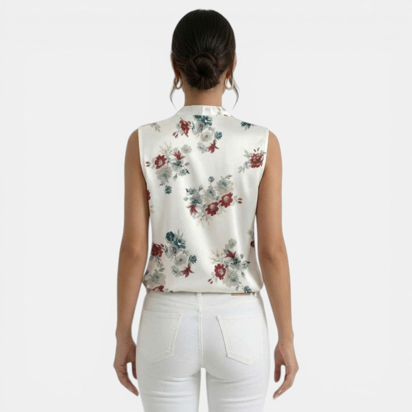 Women's Summer V-Neck Printed Top