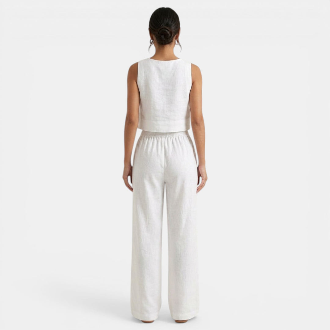 Conjunto Verano Mujer sin Mangas y Pantalón Holgado