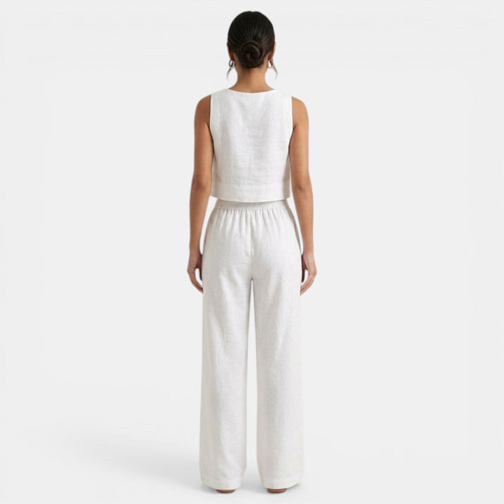 Conjunto Verano Mujer sin Mangas y Pantalón Holgado