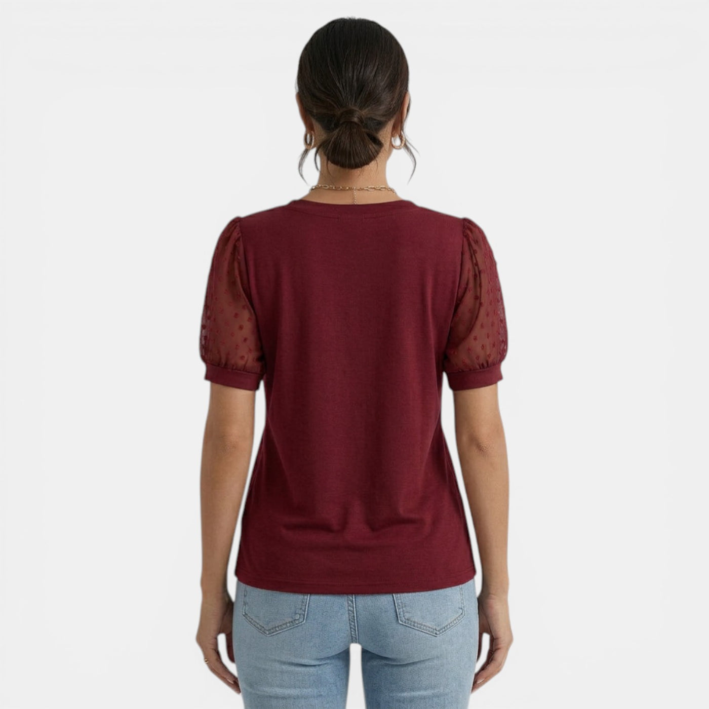 Women's Summer V-Neck Polka Dot Top
