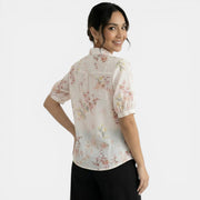Blusa Blancas Algodón Lino Mujer
