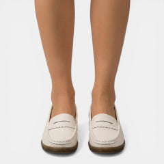 Women's Orthopedic Loafers - Perforated Slip-On, Soft Sole