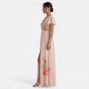 Women's Floral V-Neck Maxi Dress