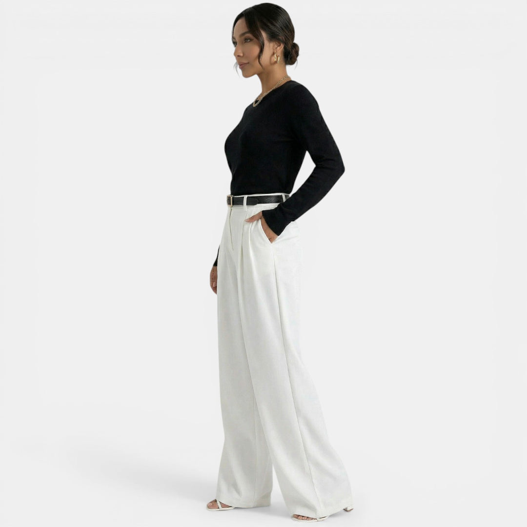 Pantalón Mujer Cintura Alta Elegante