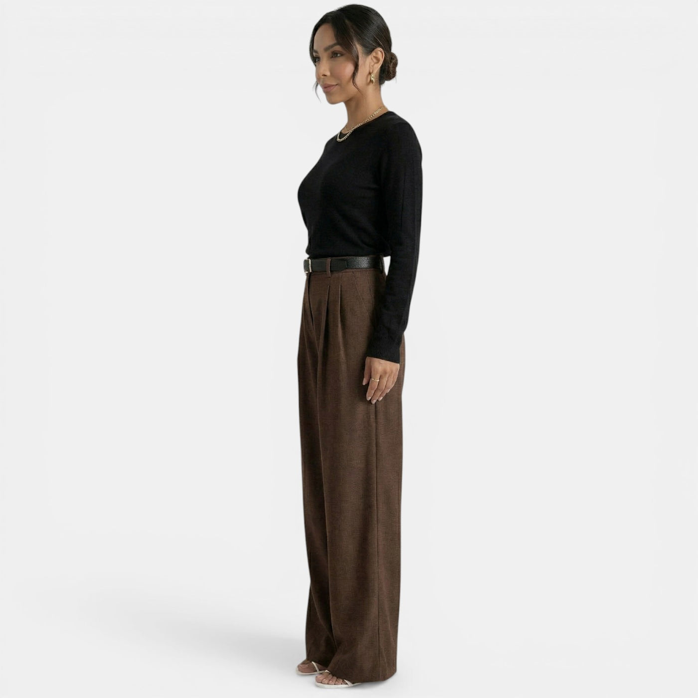 Women's Elegant High-Waisted Trousers